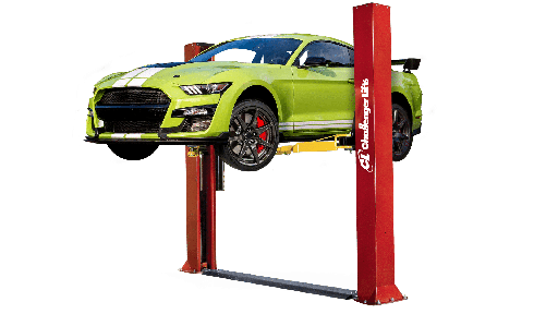 Challenger CLFP9 - 9,000lb 2 Post Symmetric Low Ceiling Floor Plate Lift - Economy Grade